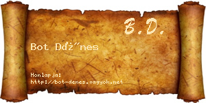 Bot Dénes névjegykártya