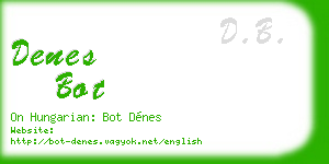 denes bot business card